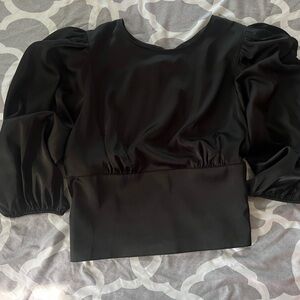 Express black satin dress Top